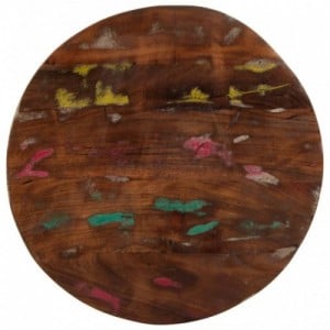 Tömör újrahasznosított fa kerek asztallap Ø80 x 3,8 cm