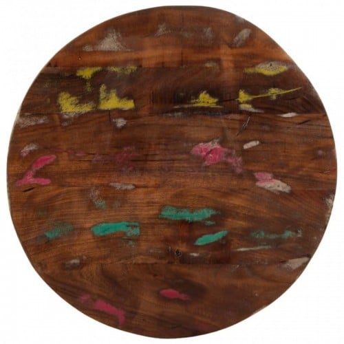 Tömör újrahasznosított fa kerek asztallap Ø80 x 3,8 cm