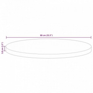 Tömör újrahasznosított fa kerek asztallap Ø80 x 3,8 cm