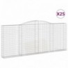 25 db íves horganyzott vas gabion kosár 400x30x160|180 cm