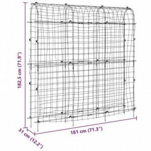 3 db U-alakú acél kerti rács kúszónövényekhez