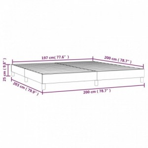 Tópszínű szövet ágykeret matrac nélkül 200 x 200 cm