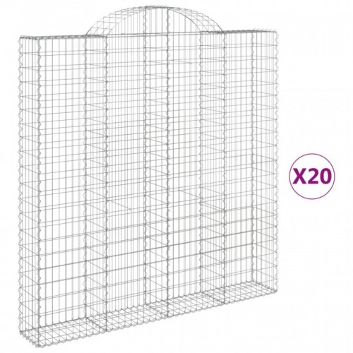 20 db íves horganyzott vas gabion kosár 200x30x200|220 cm