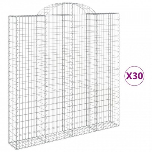 30 db íves horganyzott vas gabion kosár 200x30x200|220 cm