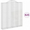 25 db íves horganyzott vas gabion kosár 200x30x220|240 cm