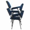 Irodai szék, sötétkék, ISO ECO