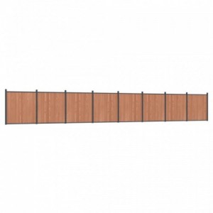 Barna WPC kerítéspanel 1391 x 186 cm
