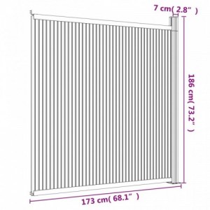 Szürke WPC kerítéspanel 173 x 186 cm