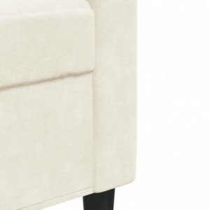 Krémszínű bársony kanapéfotel 60 cm