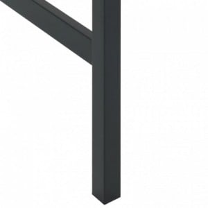 Fekete porszórt acél bárasztal 100 x 50 x 110 cm