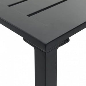 Fekete porszórt acél bárasztal 100 x 50 x 110 cm