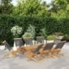 8 db szürke tömör akácfa összecsukható kerti szék