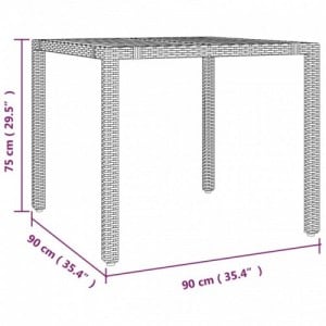 5 részes szürke polyrattan kerti bisztrógarnitúra párnákkal