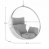 Függő fotel, átlátszó|ezüst|szürke, BUBBLE NEW TYP 1