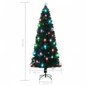 Száloptikás megvilágított karácsonyfa állvánnyal 240 cm