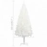 Fehér műkarácsonyfa élethű tűlevelekkel 210 cm