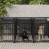 Acél kültéri kutyakennel tetővel 5,63 m²