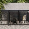 Acél kültéri kutyakennel tetővel 15,02 m²