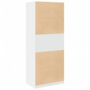Fehér szerelt fa ruhásszekrény 80 x 50 x 200 cm