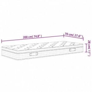 Közepes plus zsebrugós matrac 70 x 200 cm