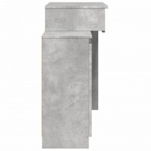 Betonszürke fésülködőasztal LED-del 115 x 37 x 110,5 cm