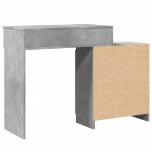 Betonszürke fésülködőasztal LED-del 115 x 37 x 110,5 cm