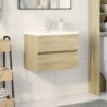 2 részes kerámia és szerelt fa fürdőszobai bútorgarnitúra