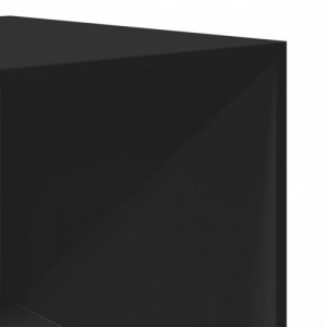 Fekete forgácslap ruhásszekrény 100 x 50 x 200 cm
