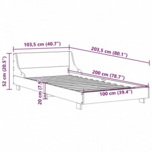 Tömör fenyőfa ágy matrac nélkül 100 x 200 cm