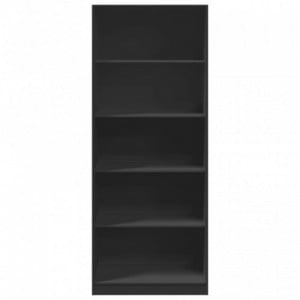 Fekete szerelt fa ruhásszekrény 80 x 50 x 200 cm