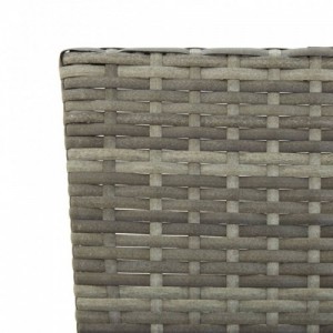 Szürke polyrattan kerti pad párnával 176 cm