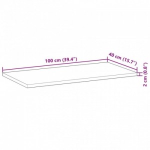 4 db olajbevonatú tömör akácfa függőpolc 100 x 40 x 2 cm