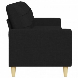 3 személyes fekete szövet kanapé 210 cm