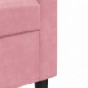 Kétszemélyes rózsaszín bársony kanapé 140 cm