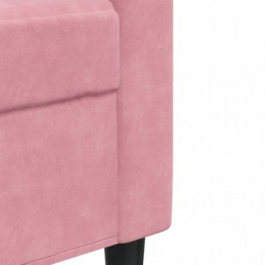 3 személyes rózsaszín bársony kanapé 210 cm