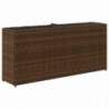 2 db barna polyrattan kerti ültetőláda 2 cseréppel 90x20x40 cm