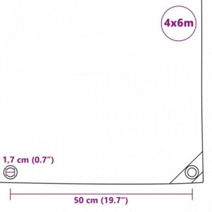 Szürke takaróponyva 650 g|m² 4 x 6 m