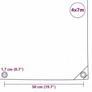 Szürke takaróponyva 650 g|m² 4 x 7 m