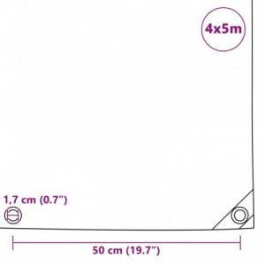 Zöld takaróponyva 650 g|m² 4 x 5 m