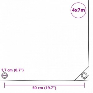 Zöld takaróponyva 650 g|m² 4 x 7 m