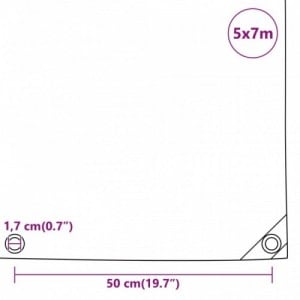 Szürke ponyva 5 x 7 m 650 g|m²