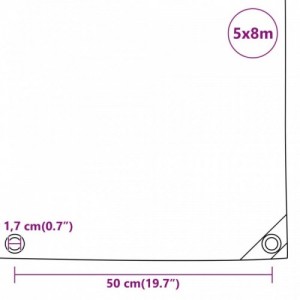 Antracitszürke ponyva 5 x 8 m 650 g|m²