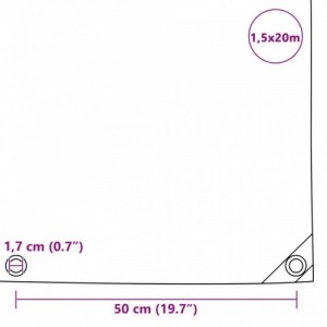 Szürke ponyva 650 g|m² 1,5 x 20 m