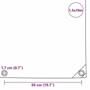 Zöld ponyva 650 g|m² 1,5 x 10 m