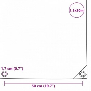 Zöld ponyva 650 g|m² 1,5 x 20 m