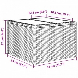 2 részes szürke polyrattan és üveg kerti ülőgarnitúra párnákkal