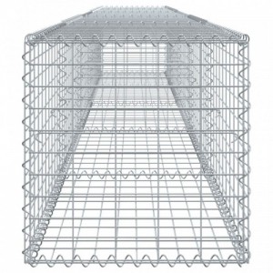 Horganyzott vas gabion kosár fedéllel 500 x 50 x 50 cm