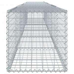 Horganyzott vas gabion kosár fedéllel 600 x 50 x 50 cm