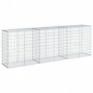 Horganyzott vas gabion kosár fedéllel 300 x 50 x 100 cm