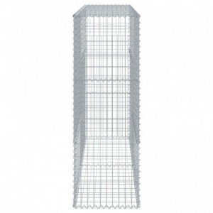 Horganyzott vas gabion kosár fedéllel 200 x 50 x 150 cm